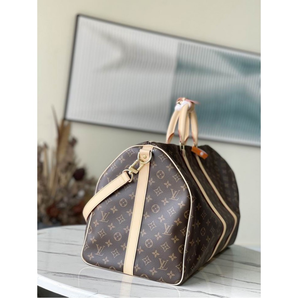 Lv Keepall M41414老花黄 黑皮 55x31x26cm Vacation shop