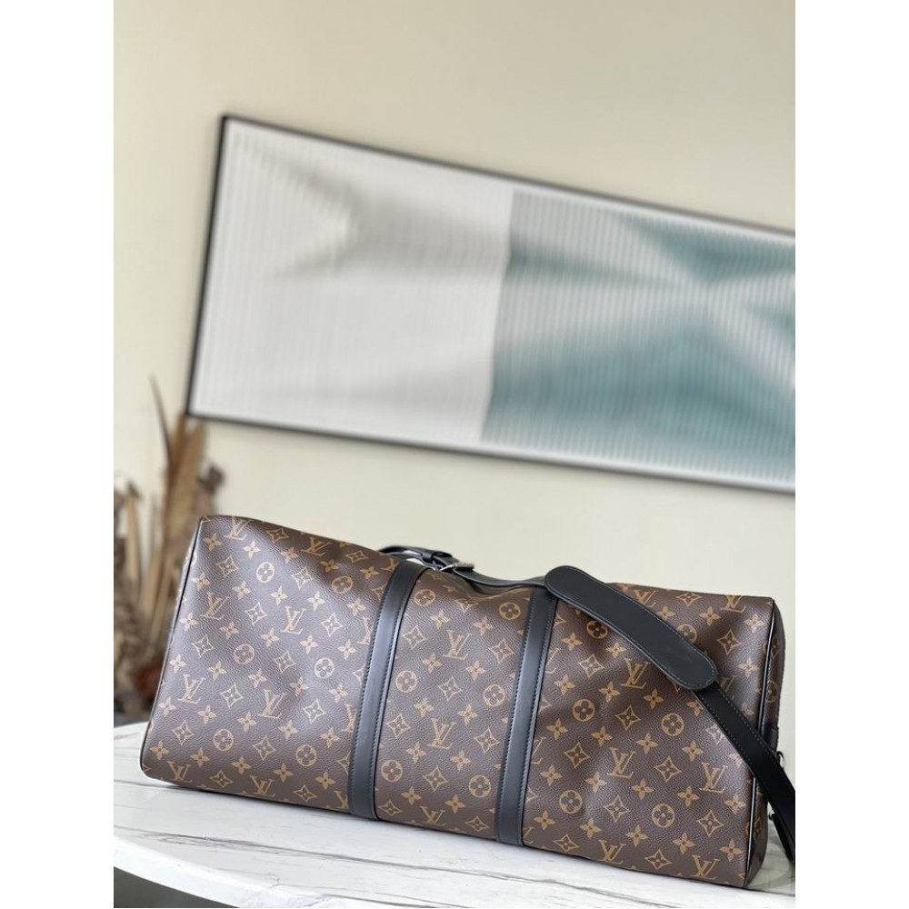 Lv Keepall M41414老花黄 黑皮 55x31x26cm Vacation shop