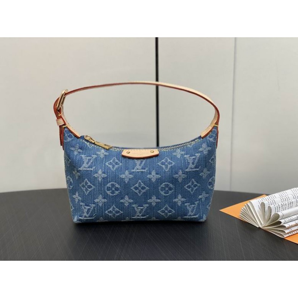 Lv Hills Pochette Monogram Denim Blue M82949 Bags