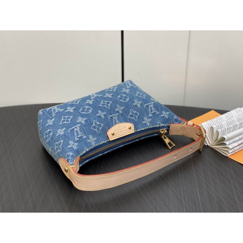 Lv Hills Pochette Monogram Denim Blue M82949 Bags