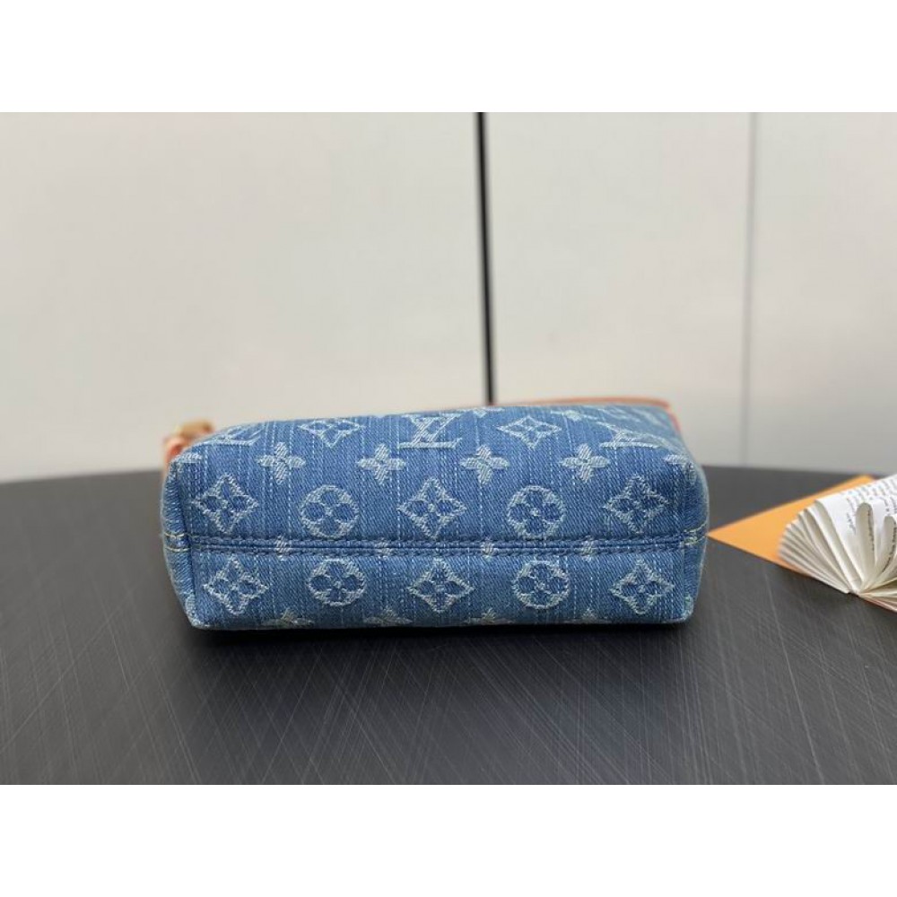 Lv Hills Pochette Monogram Denim Blue M82949 Bags