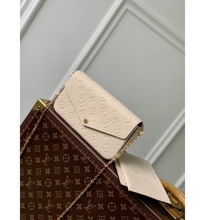 Lv Pochette Félicie emp leather M64065 21x12x3cm
