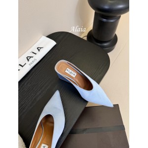 Alaia Cube 75 satin wedge mules 35-42 Shoes