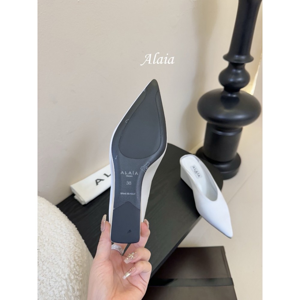 Alaia Cube 75 satin wedge mules 35-42 Shoes