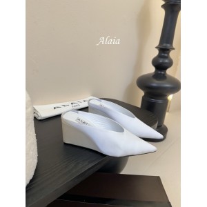 Alaia Cube 75 satin wedge mules 35-42 Shoes