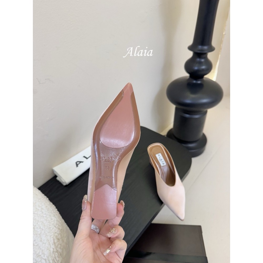 Alaia Cube 75 satin wedge mules 35-42 Shoes
