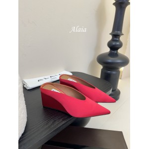 Alaia Cube 75 satin wedge mules 35-42 Shoes
