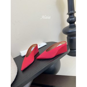 Alaia Cube 75 satin wedge mules 35-42 Shoes